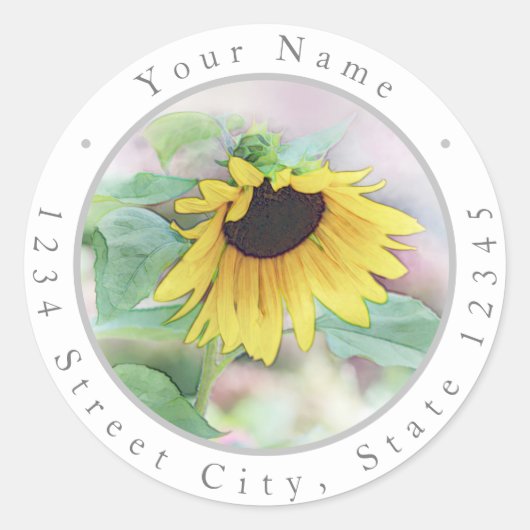 Bashful Sunflower Labels (Voorkant)