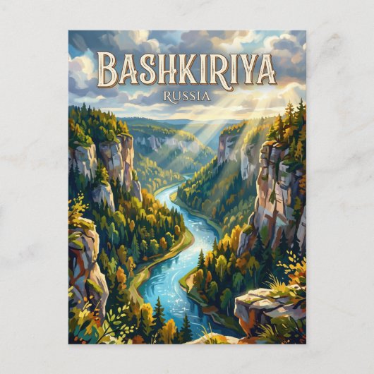 Bashkiriya Nationaal Park Rusland Briefkaart (Voorkant)