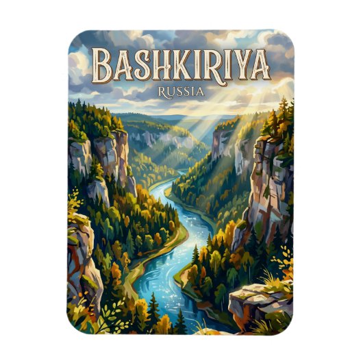 Bashkiriya Nationaal Park Rusland Magneet (Verticaal)