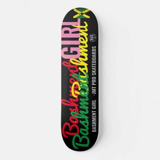 BASHMENT GIRL OFFICIEEL 8 1/4" Skateboard Deck (Voorkant)