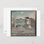 Basho & beroemd citaat briefkaart (Voorkant / Achterkant)