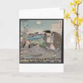 Basho & beroemd Citaat Kaart (Gele Bloem)