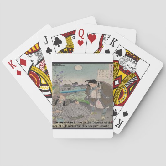 Basho & beroemd citaat pokerkaarten (Achterkant)