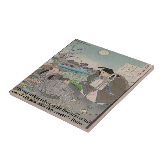 Basho & beroemd citaat tegeltje (Zijkant)