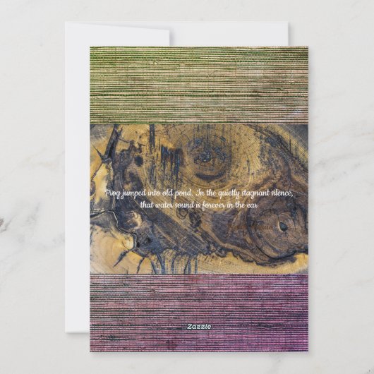 Basho Haiku Feestdagenkaart (Achterkant)