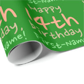 Basic 14e verjaardag inpakpapier (Rol Hoek)