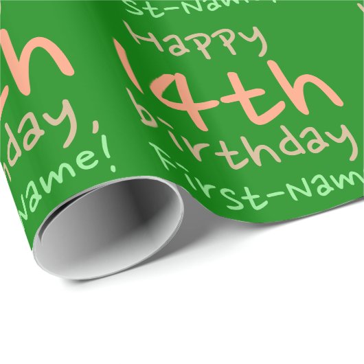 Basic 14e verjaardag inpakpapier (Rol Hoek)