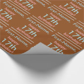 Basic 17e verjaardag inpakpapier (Hoek)