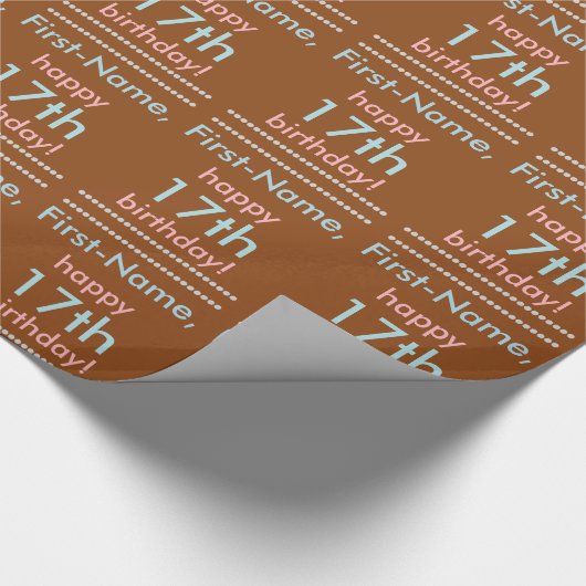 Basic 17e verjaardag inpakpapier (Hoek)