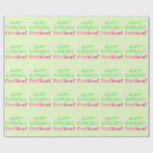 , Basic 20th Birthday Wrapping Papier (Vlak)