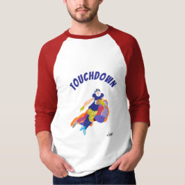Basic 3/4 mouw raglan T-shirt: Touchdown T-shirt