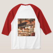 Basic 3/4 Sleeve Raglan T-shirt voor heren (Laag Achter)