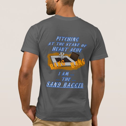 Basic American Hoefijzer Pitching T-shirt (Achterkant)