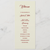 Basic and Elegant double side program card  Programmakaart (Voorkant)