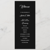 Basic and Elegant double sided program card Programmakaart (Voorkant)