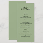 Basic and Elegant green and white Menu (Voorkant / Achterkant)