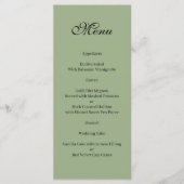 Basic and Elegant green and white Menu (Voorkant)