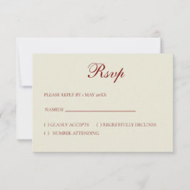 Basic and Elegant RSVP card Kaartje
