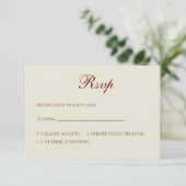 Basic and Elegant RSVP card Kaartje (Staand voorkant)
