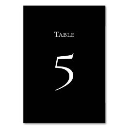 Basic and Elegant Table Number Card Kaart
