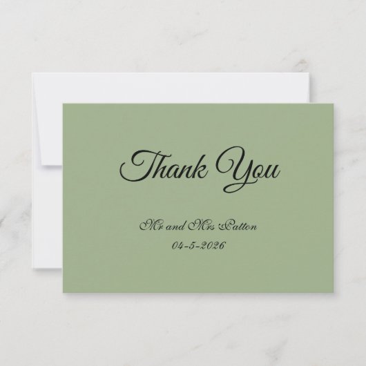 Basic and Elegant Thank You Card Bedankkaart (Voorkant)