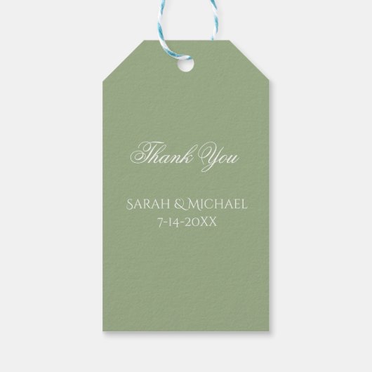 Basic and Elegant Wedding Cadeaulabel (Achterkant)