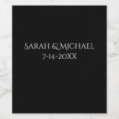 Basic and Elegant Wedding Wijn Etiket (Enkel label)
