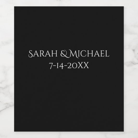 Basic and Elegant Wedding Wijn Etiket (Enkel label)