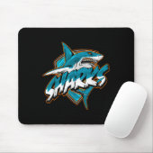 Basic Animal Funny Shark Retro Schattigee meme Muismat (Met muis)