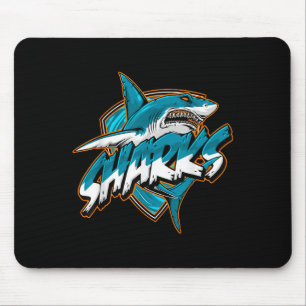 Basic Animal Funny Shark Retro Schattigee meme Muismat