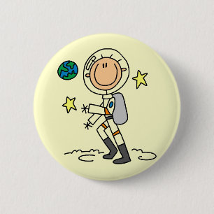 Basic Astronaut Tshirts en Gifts Ronde Button 5,7 Cm