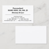 Basic Attorney Visitekaartje (Voorkant / Achterkant)