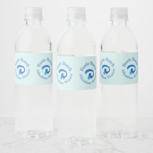 Basic Batch Alkalisch Water grafisch ontwerp logo Waterfles Etiket (Flessen)