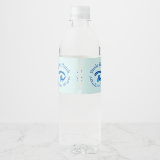 Basic Batch Alkalisch Water grafisch ontwerp logo Waterfles Etiket (Achterkant)