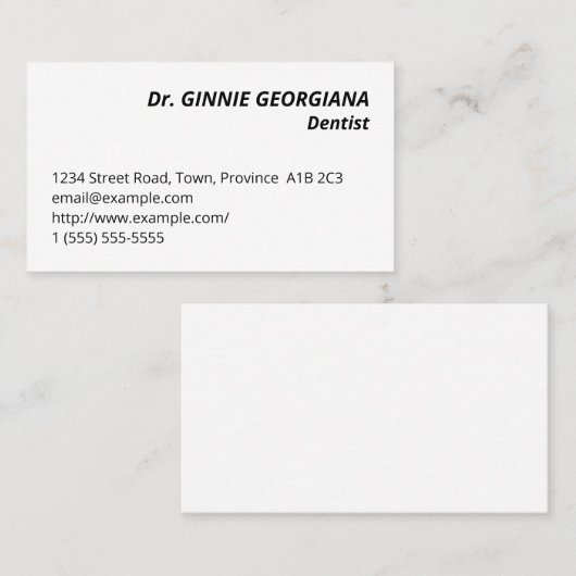 Basic, bedrijfsstijl Visitekaartje (Voorkant / Achterkant)