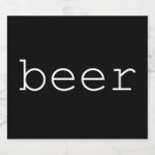 Basic Beer Label - Zwart Bier Etiket (Enkel label)