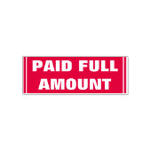 Basic - "BETAALBEDRAG" Rubberstempel Zelfinktende Stempel (Design)