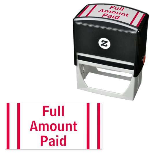 Basic - Betaald bedrag Rubber Stempel (In situ)