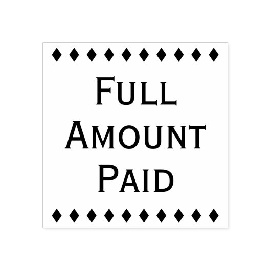 Basic - Betaald bedrag Rubber Stempel (Afrduk)