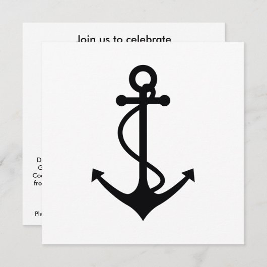 Basic Black Anchor Kaart (Voorkant / Achterkant)