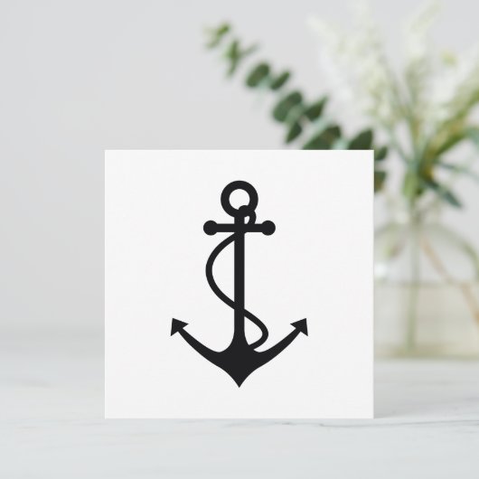 Basic Black Anchor Kaart (Staand voorkant)