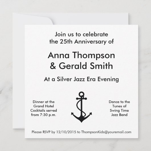 Basic Black Anchor Kaart (Achterkant)