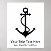 Basic Black Anchor Poster (Voorkant)