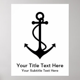Basic Black Anchor Poster