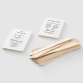 Basic Black and White Wedding Ceremony Program Han Handwaaier (Niet-gemonteerd)