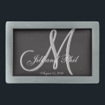 Basic Black Fabulous Wedding Monogram - Uitstekend Gesp<br><div class="desc">Standaard zwart 3d Monogram. Bekijk dit 3d Monogram Basic Black design.Gothic Black,  kijk naar je trouwfeest. Monogrammen,  tekst en bruid- en bruidenamen zijn eenvoudig te wijzigen om aan uw behoeften te beantwoorden. Alle illustraties en afbeeldingen ©nuptial.</div>