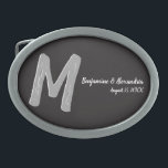 Basic Black Fabulous Wedding Monogram - Uitstekend Gesp<br><div class="desc">Standaard zwart 3d Monogram. Bekijk dit 3d Monogram Basic Black design.Gothic Black,  kijk naar je trouwfeest. Monogrammen,  tekst en bruid- en bruidenamen zijn eenvoudig te wijzigen om aan uw behoeften te beantwoorden. Alle illustraties en afbeeldingen ©nuptial.</div>