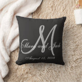 Basic Black Fabulous Wedding Monogram - Uitstekend Kussen (Deken)