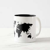 Basic Black Wereldkaart Mok (Voorkant rechts)