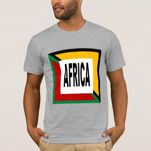Basic Blauwe Blauwe Blauwe Tshirt DESIGN AFRICA (Voorkant)